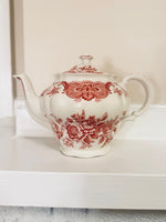 Ridgway Staffordshire Windsor Pink-Transfer Teapot with Lid
