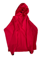 L.L. Bean Men's Red Waterproof Hooded Zip Windbreaker Rain Jacket
