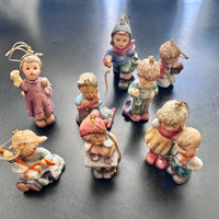 Vintage Goebel Porcelain Small Ornament Set of 9