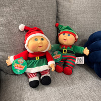 Cabbage Patch Kids CPK Holiday Helpers Stuffed-Doll Set 2 Corner Elf-Eve Claus