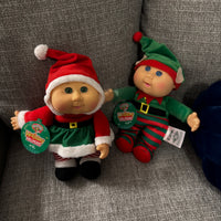 Cabbage Patch Kids CPK Holiday Helpers Stuffed-Doll Set 2 Corner Elf-Eve Claus