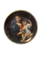 Mother & Child From Painting Virgin with a Bunch of Grapes Porcelaines Portugal Sophie Plate
