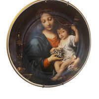 Mother & Child From Painting Virgin with a Bunch of Grapes Porcelaines Portugal Sophie Plate