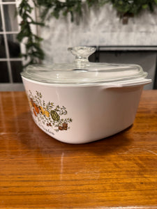 Vintage Corning-ware Casserole Square L'echalote La Marjolaine 3Qt Baking Dish with Lid