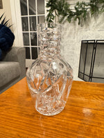 Vintage Cut Glass Clear Crystal Decanter Vase  8 IN
