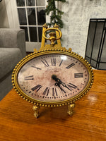 Grande Épicerie Wall and Mantel Clock with Stand Working
