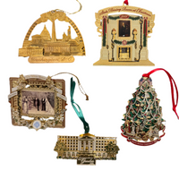 White-House-Capital and Landmarks Metal Ornaments Set of 5