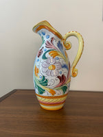 Handmade-painted Italian Ceramics Pitcher and Bowl Set
