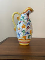 Handmade-painted Italian Ceramics Pitcher and Bowl Set
