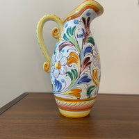 Handmade-painted Italian Ceramics Pitcher and Bowl Set