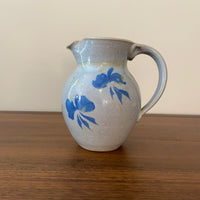 Handmade-glazed Porcelain Pitcher and Bowl Set Signed