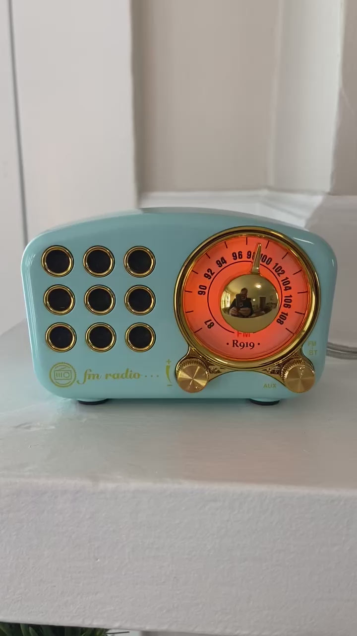 Retro FM Radio Bluetooth Speaker Vintage-Style